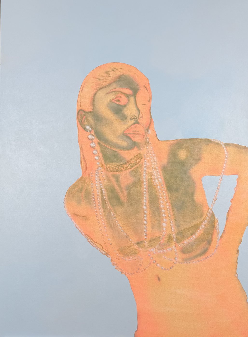 Orange Aura, painting by Luis Salcedo Nieto
